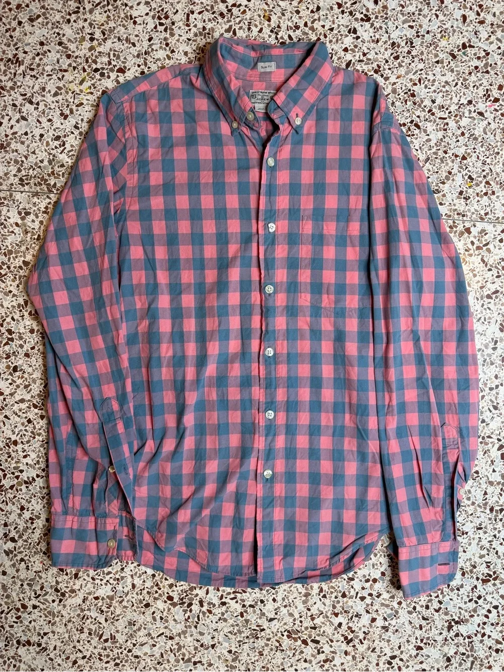J. Crew Slim Fit Men’s Plaid Button-Down‎ Shirt S